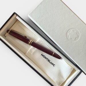Montblanc Burgundy and Gold Rollerball Pen